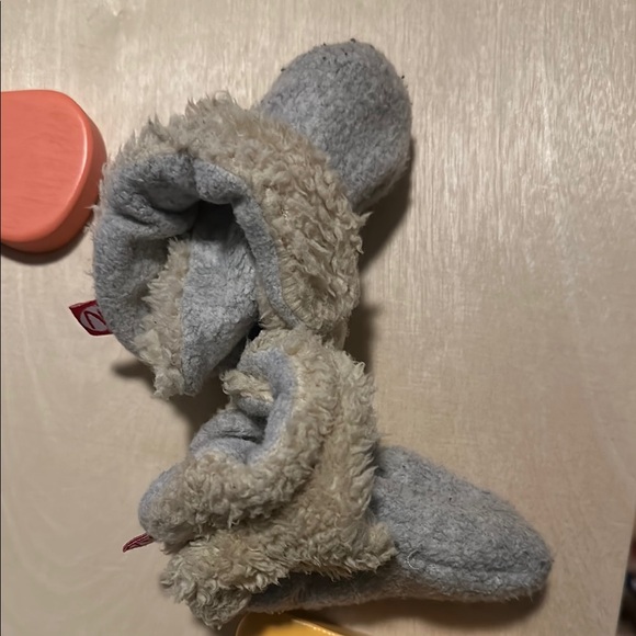 Cozy Fleece Baby Booties - Gray and Cream - Picture 1 of 2